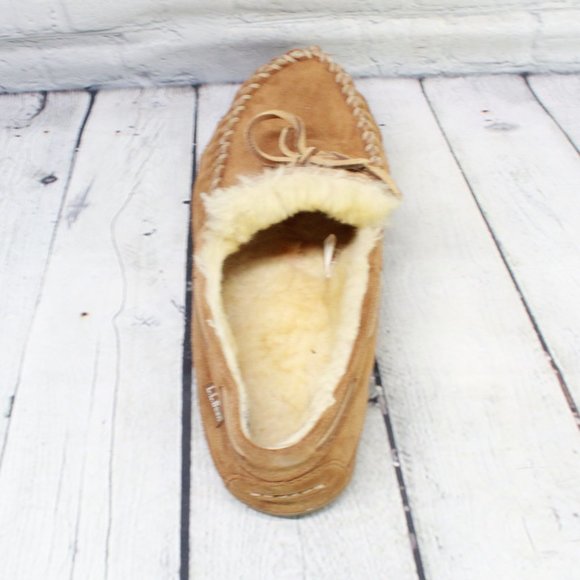 LL BEAN Wicked Good Lined Mocs Slippers Size 9 W - Picture 6 of 9